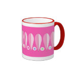 Rétro tasse de café florale rose