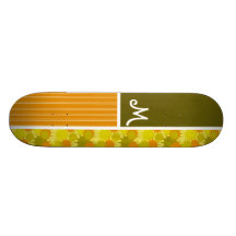Rétro vert et orange skateboard customisable