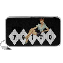Retro Vierzigerjahre Pin oben