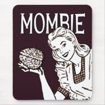 Rétro zombi de Mombie Tapis De Souris