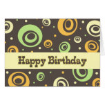 Rétros affaires de carte d'anniversaire de groupe