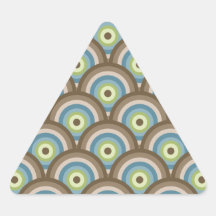 Rétros cadeaux frais de coutume de motif de cercle stickers en triangle