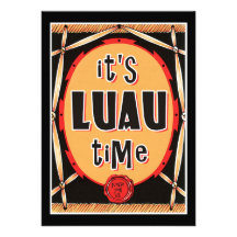 Rétros invitations de Luau de vieux rotin