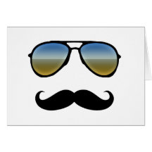 Rétros lunettes de soleil drôles avec la moustache cartes