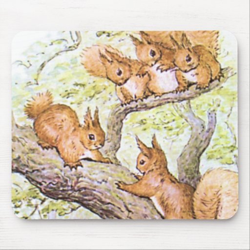 Réunion d'écureuil tapis de souris