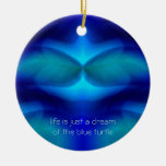 Rêve de la tortue bleue ornement de noël