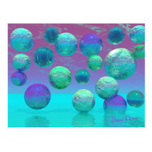 Rêves d'océan - Aqua et imaginaire violet d'océan Carte Postale