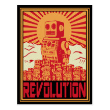 Révolte de robot carte postale