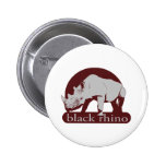 rhinocéros noir badge avec épingle