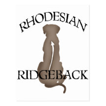 Rhodesian se reposant Ridgeback avec le texte Carte Postale