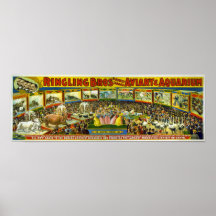 Ringling Bros/Aviary u. Aquariums Plakatdruck