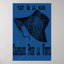 Riyah-Li conçoit des chapeaux à vendre Affiche