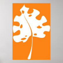 Riyah-Li conçoit la feuille orange Posters