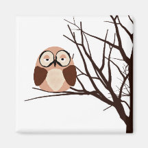 Riyah-Li conçoit le hibou d'hiver Magnets