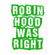 Robin Hood Party -- Relative Feuchtigkeit war rech Postkarte