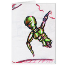 Robot serein de cirque cartes de vœux
