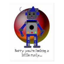 Roboter erhalten gut postkarten
