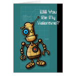 Roboter-Valentinsgruß Karte