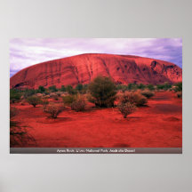 Roche d'Ayers, parc national d'Uluru, désert de l' Posters