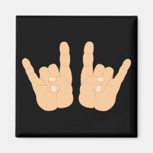 Rock-and-Rollhandzeichen Kühlschrankmagnet