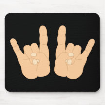 Rock-and-Rollhandzeichen Mousepads