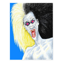 Rock-and-RollVampir Postkarte