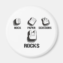 Rock-Papierscheren Emo alternativer Schmutz-Rock Magnete