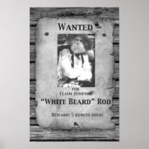 "Rod-Reihen-" Plakat "gewollt für das Anspruchs-Sp