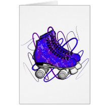 Rollerskates Grußkarte