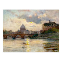 Rome de St Peter du Tibre Carte Postale