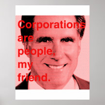Romney Zitat - Gesellschaften sind Leute, mein Fre Plakatdrucke