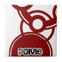 rond rouge de poivie carreau en céramique