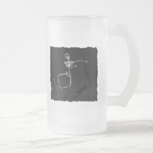 RÖNTGENSTRAHL-SKELETON FREUDE-SPRUNG B&W KAFFEETASSEN