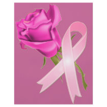 Rosa Band mit Rose *Breast Krebs-Bewusstsein *