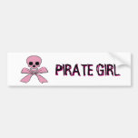 Rosa Band-Piratenflagge-Pirat Girll Aufkleber Autoaufkleber