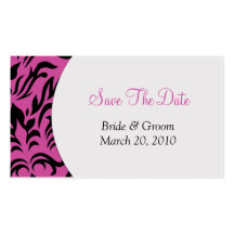Rosa Damast Save the Date Visitenkartenvorlagen