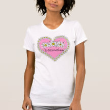 Rosa Edelweiss Octoberfest Herz-T-Shirt