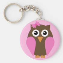 Rosa Eule u. ein Bogen Keychain schlüsselanhängern