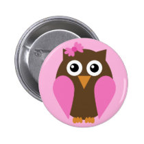 Rosa Eule u. ein Bogen-Knopf buttons