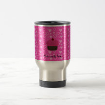 Rosa Glitterkuchen-Rosaherzen Tee Tasse