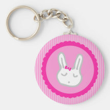 Rosa Häschen-Babyparty Keychain Bevorzugungen Schlüsselbänder