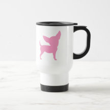 Rosa lustige Chihuahua Kaffee Tassen