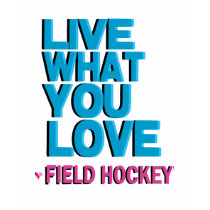 Rosa Mädchen-Liebe-Feld-Hockey-Hemd