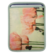 Rosa Mohnblumen und BlumenWirbel Sleeve Für iPads