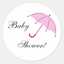 Rosa Regenschirm-Babyaufkleber