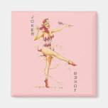 Rosa Retro sexy Joker #1 Magnete