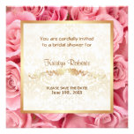 Rosa Rosen-Eleganz - Dusche Einladungskarte