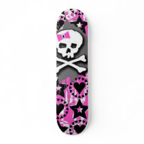 Rosa Schädel-Skateboard