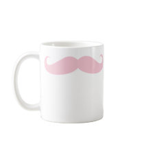 Rosa Schnurrbart-Kaffee-Getränkebecher