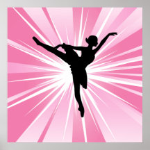 Rosa Stern-Ballerina Plakatdrucke